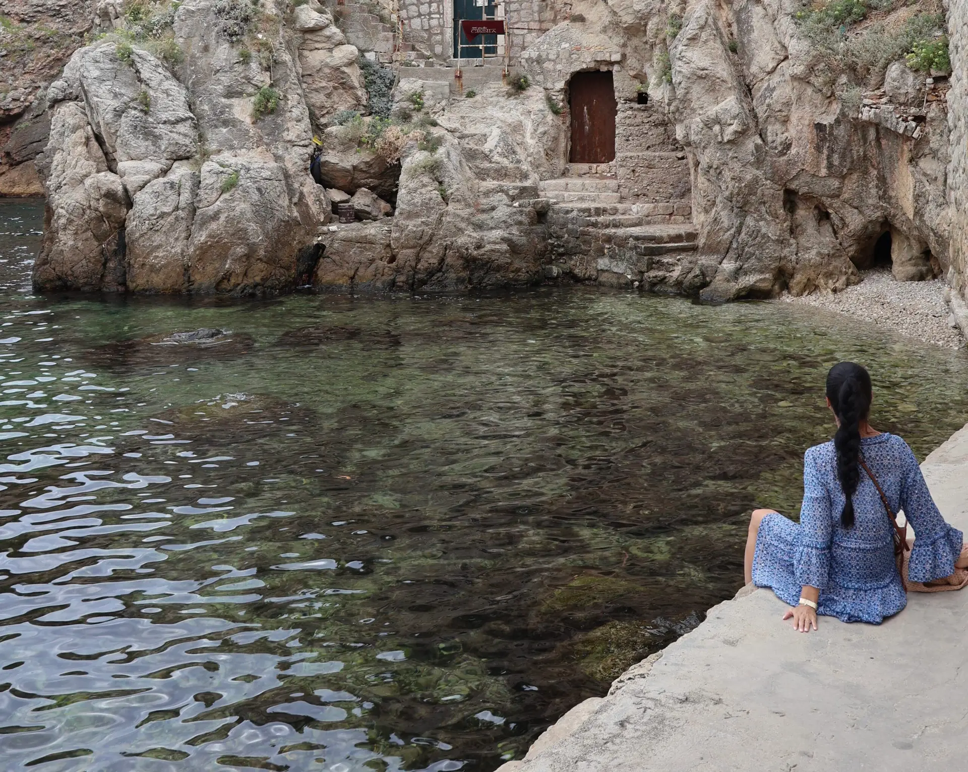 small beach in Dubrovnik Croatia with no crowds and away from tourists