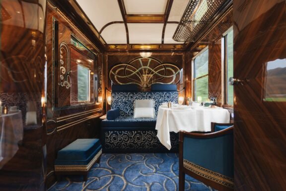 Suite cabin interior aboard the Venice Simplon-Orient-Express, A Belmond Train